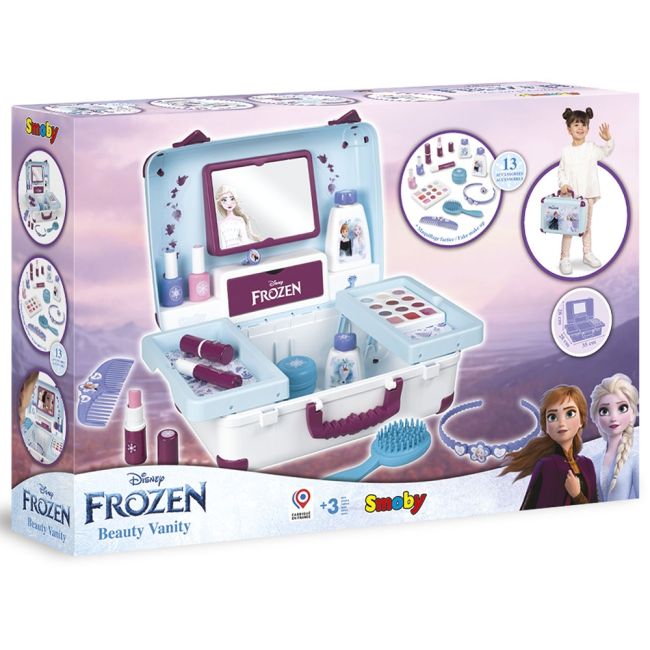 Jucarie smoby gentuta cosmetica frozen beauty vanity cu accesorii hubs7600320153