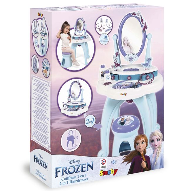 Jucarie smoby masuta de machiaj frozen hairdresser 2 in 1 hubs7600320244
