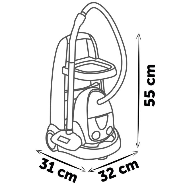 Jucarie smoby set curatenie cu troller si aspirator electronic negru hubs7600330316
