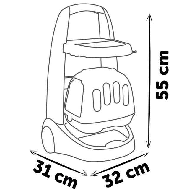 Jucarie smoby set veterinar cu carucior si pisica hubs7600340402