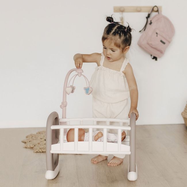 Leagan pentru papusa smoby baby nurse maro cu carusel hubs7600220372