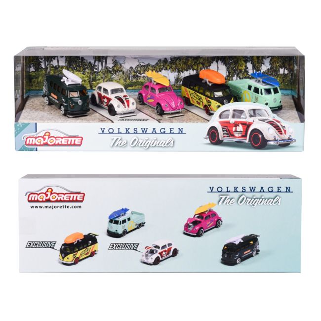 MAJORETTE SET 5 MASINUTE DIN METAL VOLKSWAGEN 7.5CM VIV212055008
