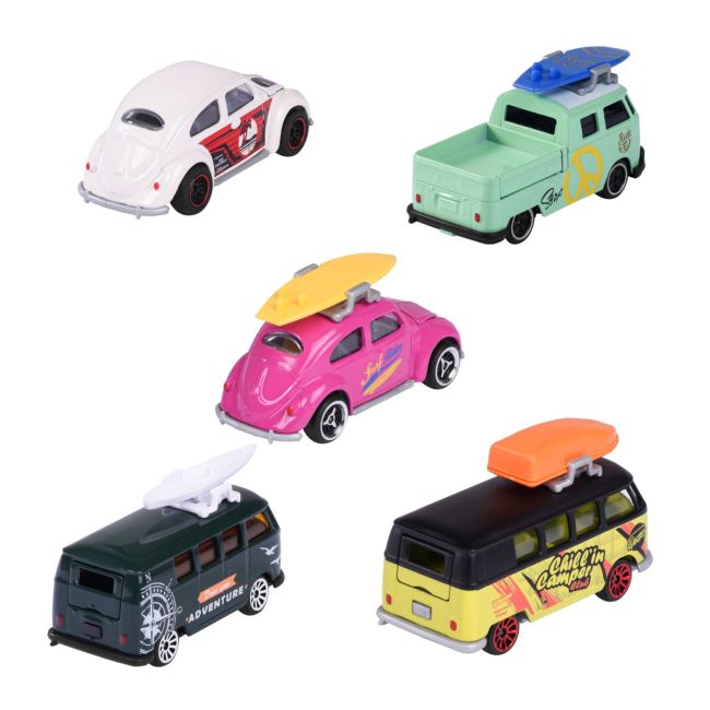 MAJORETTE SET 5 MASINUTE DIN METAL VOLKSWAGEN 7.5CM VIV212055008