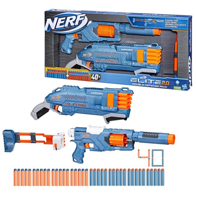 NERF BLASTER SET DUBLE DEFENSE ELITE 2.0 VIVF5033
