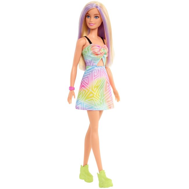 PAPUSA BARBIE FASHIONISTA BLONDA CU SUVITE MOV VIVMTFBR37_HBV22