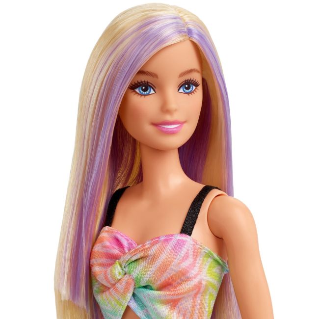 PAPUSA BARBIE FASHIONISTA BLONDA CU SUVITE MOV VIVMTFBR37_HBV22