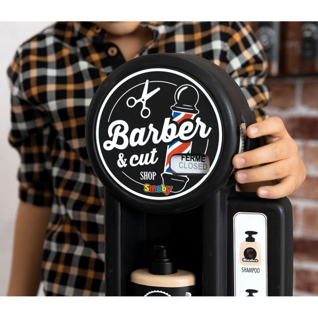 Salon coafura pentru copii smoby barber shop, barber and cut negru hubs7600320243