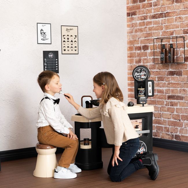 Salon coafura pentru copii smoby barber shop, barber and cut negru hubs7600320243