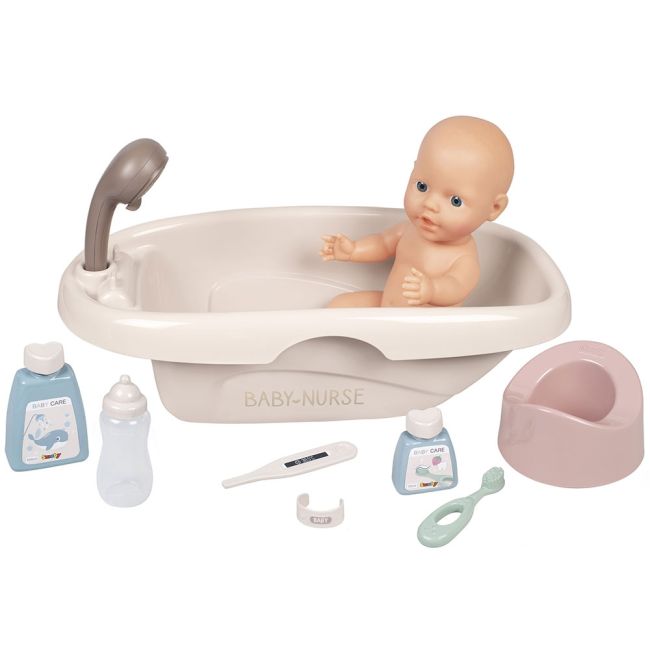Set smoby baby nurse cadita, olita si accesorii pentru papusi hubs7600220366