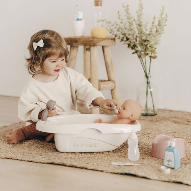 Set smoby baby nurse cadita, olita si accesorii pentru papusi hubs7600220366