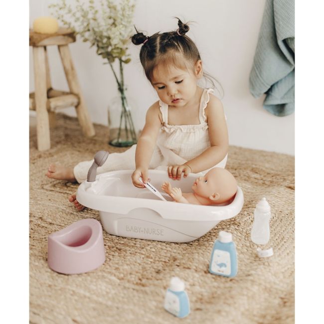 Set smoby baby nurse cadita, olita si accesorii pentru papusi hubs7600220366