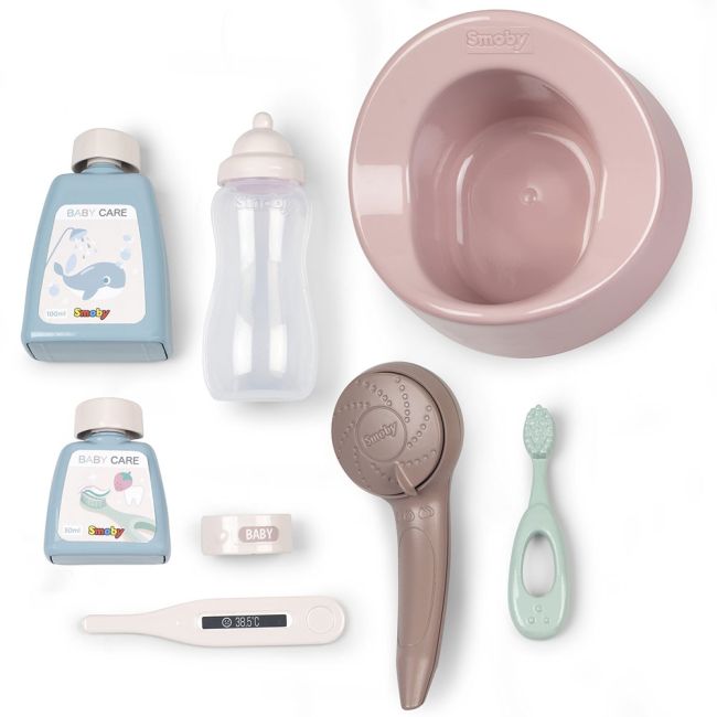 Set smoby baby nurse cadita, olita si accesorii pentru papusi hubs7600220366