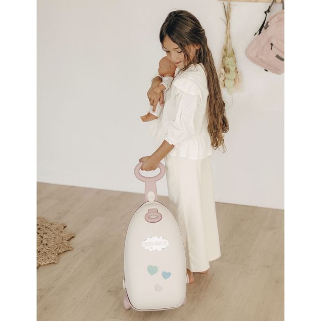 Valiza multifunctionala pentru papusi smoby baby nurse 3 in 1 maro hubs7600220374