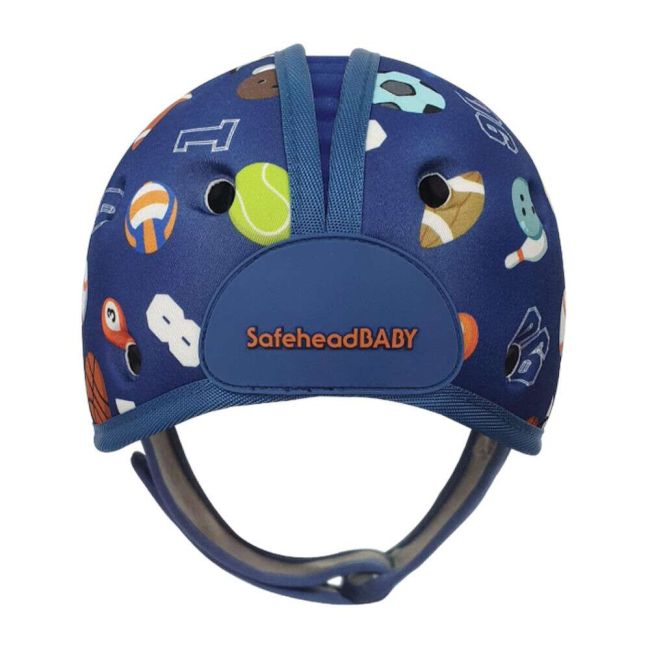 Casca protectie bebelusi cu spuma flexibila, ultrausoara, reglabila, 7-24 luni, albastra, SafeHeadBaby Sporty, SHB004