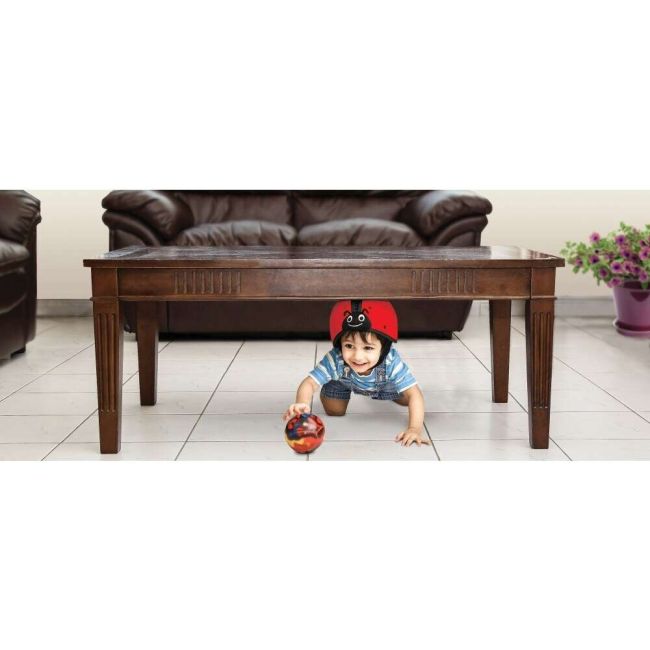 Casca protectie bebelusi cu spuma flexibila, ultrausoara, reglabila, 7-24 luni, rosie, SafeHeadBaby Ladybird, SHB001