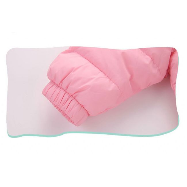 Combinezon roz din fas pentru fetite - Teddy AM08-209