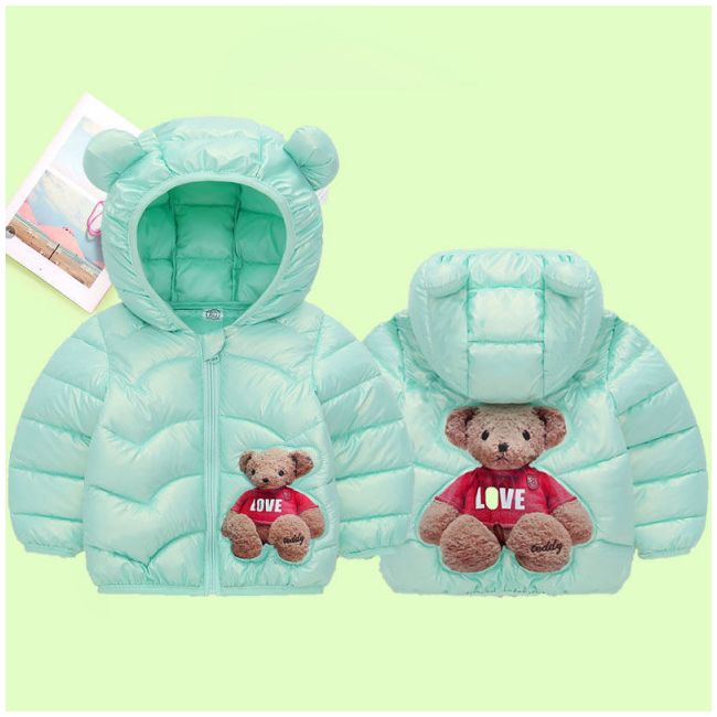 Geaca vernil din fas pentru copii - Love Teddy AD08-314-AC