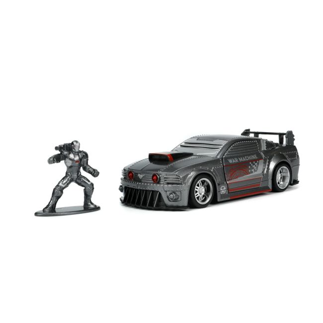 JADA MARVEL MASINUTA METALICA FORD MUSTANG SCARA 1:32 SI FIGURINA METALICA WAR MACHINE VIV253223015