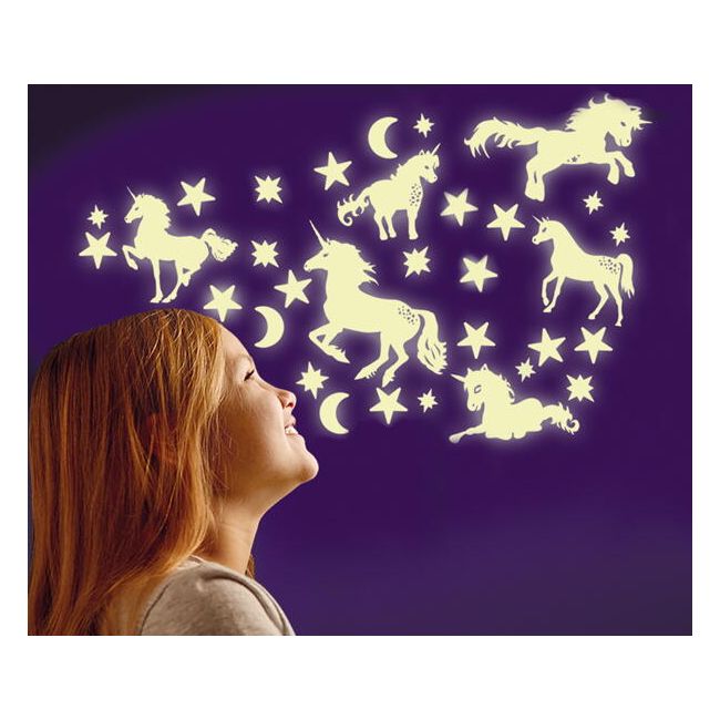 Set reflectorizant - unicorni, stele si luna