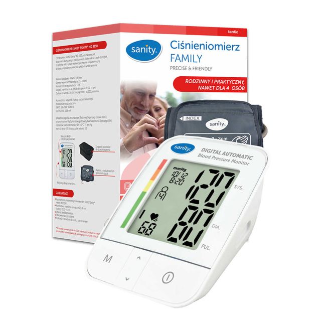 Tensiometru electronic de brat Sanity Family MD 3150, manseta 22-36 cm, alimentator priza... BITsanityMD3150