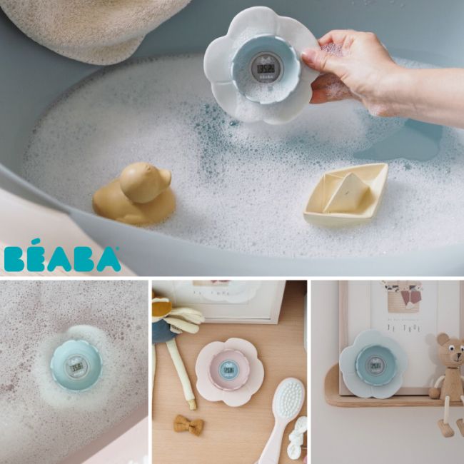 Termometru digital de camera si baie Beaba Lotus Green Blue ERF3384349203764