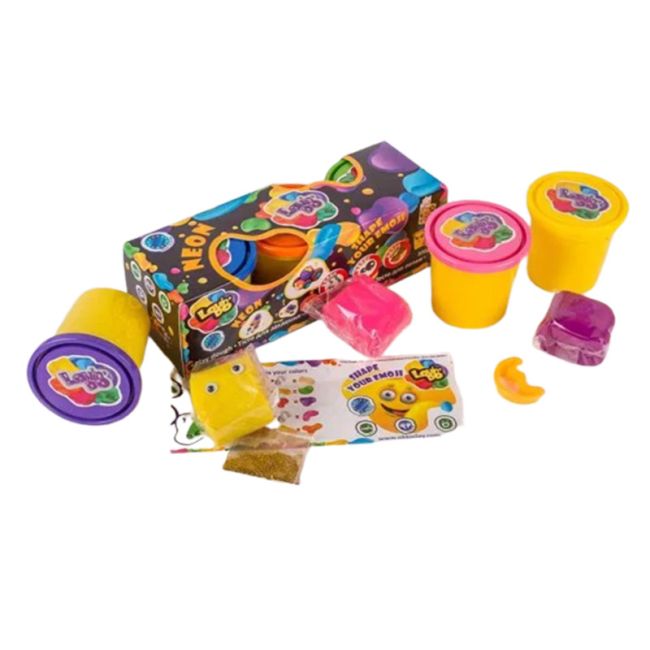 Set plastilina 100% ECO, Lovin&#039;Do, 3 culori*100gr Neon KRTOK41035