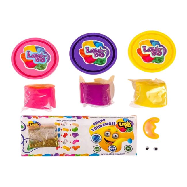 Set plastilina 100% ECO, Lovin&#039;Do, 3 culori*100gr Neon KRTOK41035