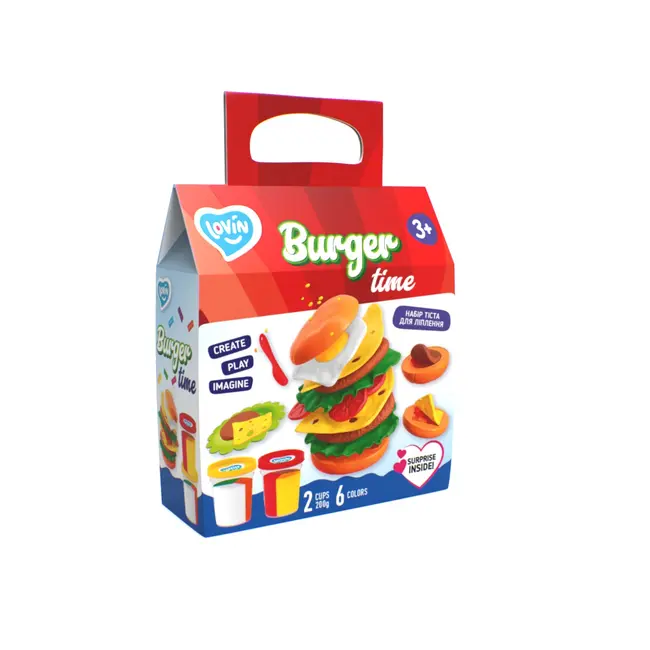 Set plastilina 100% ECO, Lovin'Do, Burger Time KRTOK41144