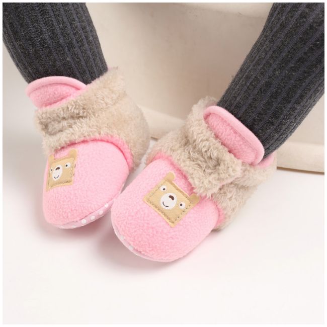 Cizmulite plusate roz cu crem pentru fetite - Teddy AMD27-3-p19