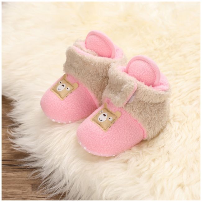 Cizmulite plusate roz cu crem pentru fetite - Teddy AMD27-3-p19
