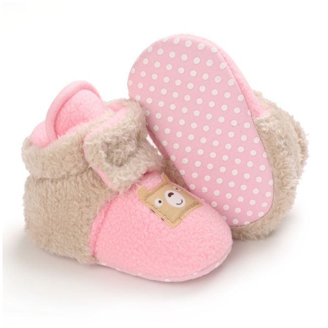 Cizmulite plusate roz cu crem pentru fetite - Teddy AMD27-3-p19