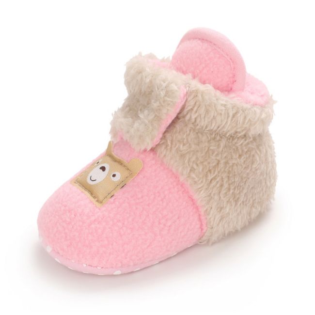 Cizmulite plusate roz cu crem pentru fetite - Teddy AMD27-3-p19