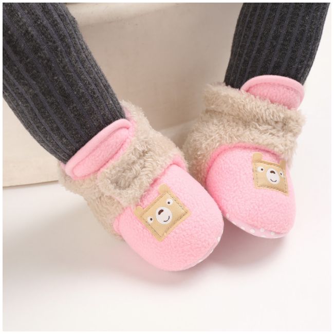 Cizmulite plusate roz cu crem pentru fetite - Teddy AMD27-3-p19