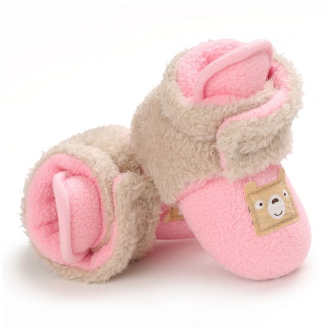 Cizmulite plusate roz cu crem pentru fetite - Teddy AMD27-3-p19