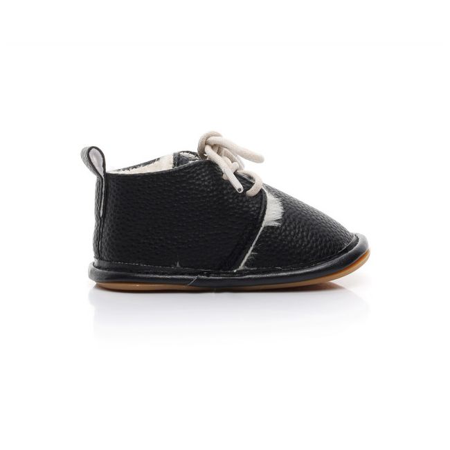 Ghetute negre imblanite, cu sireturi MBHZ202-10-c1