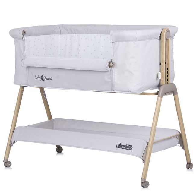 Patut co-sleeper chipolino sweet dreams grey stars wood hubkossd0214sg