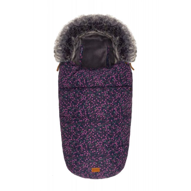 Sac de iarna cu guler blanita detasabil, pentru carucior, small flowers, 100x50 cm, Fillikid KRS4880-52