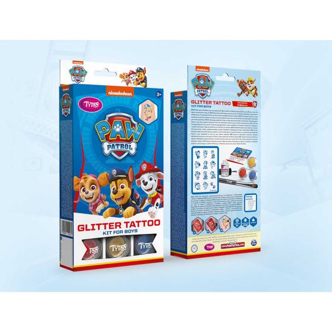 Set tatuaje temporare cu sclipici Paw Patrol Tytoo KKCTT2310026 BBJKKCTT2310026_Albastru
