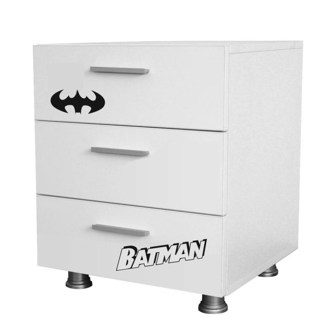 Comoda Batman Alb - Asc-c-bat-alb