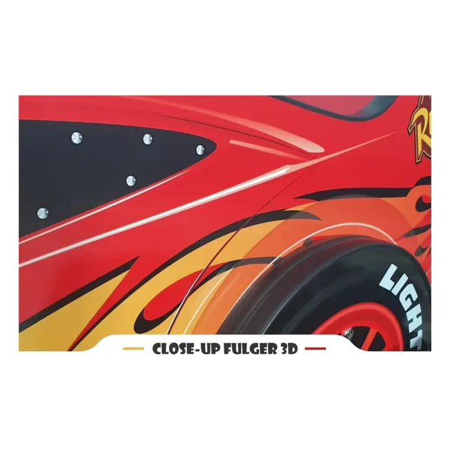 Pat pentru baieti 2-12 ani cu imprimeu Fulger 3D model Masina- PC-P-3D-80