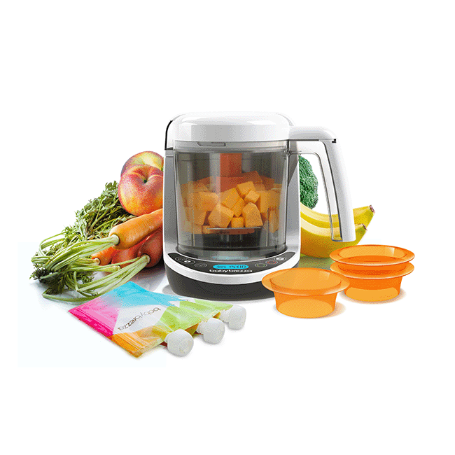 Pachet Bebe-Start 2 - Robot de bucatarie One Step Baby Food Maker Deluxe + Incalzitor Biberon BABY BREZZA