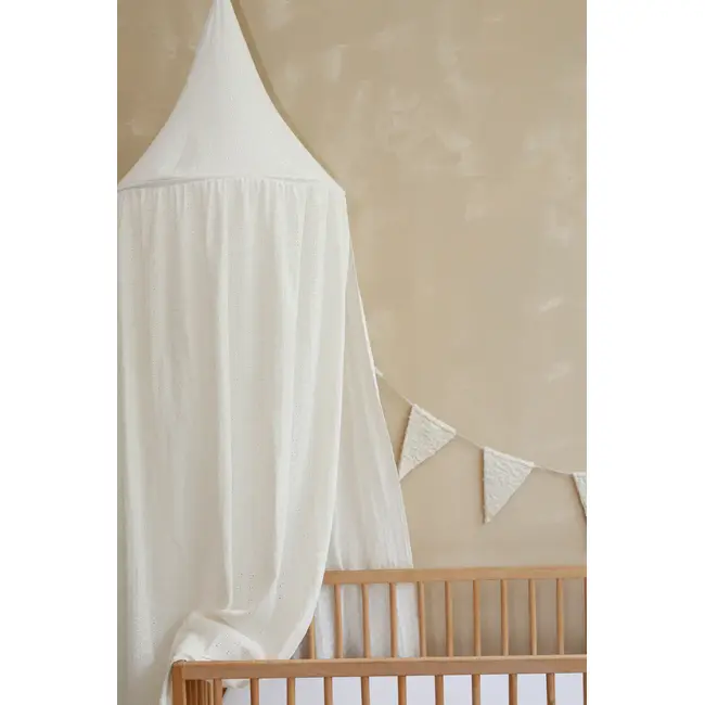 Baldachin Suspendat Multifunctional, Bumbac Brodat, Alb, 300x50 Cm, Babyly Pjb4194712