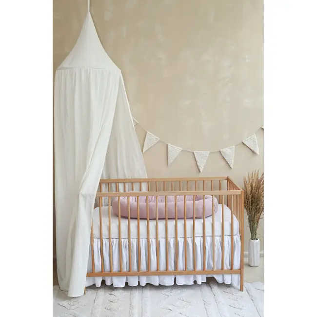 Baldachin Suspendat Multifunctional, Bumbac Brodat, Alb, 300x50 Cm, Babyly Pjb4194712