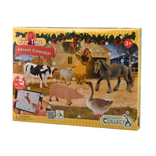 Calendar de craciun collecta cu figurine pictate manual viata la ferma 84178 - okecol84178cb