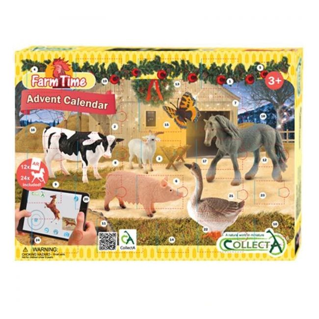 Calendar de craciun collecta cu figurine pictate manual viata la ferma 84178 - okecol84178cb