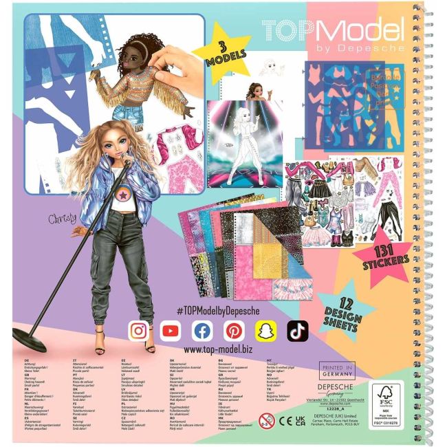 Carte de colorat Popstar Top Model Christy Depesche PT12228 BBJPT12228_Initiala
