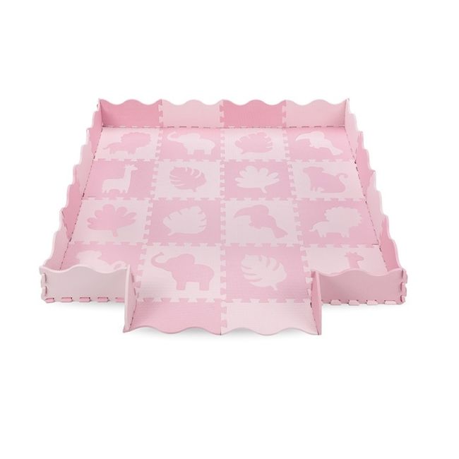 Covoras de joaca Puzzle 150x150 cm, Momi Zawi - Pink KRTMAED00012