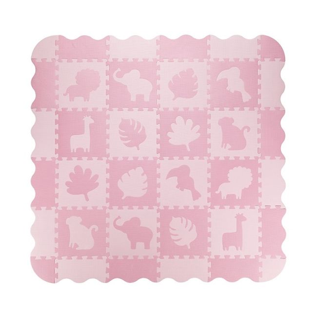 Covoras de joaca Puzzle 150x150 cm, Momi Zawi - Pink KRTMAED00012