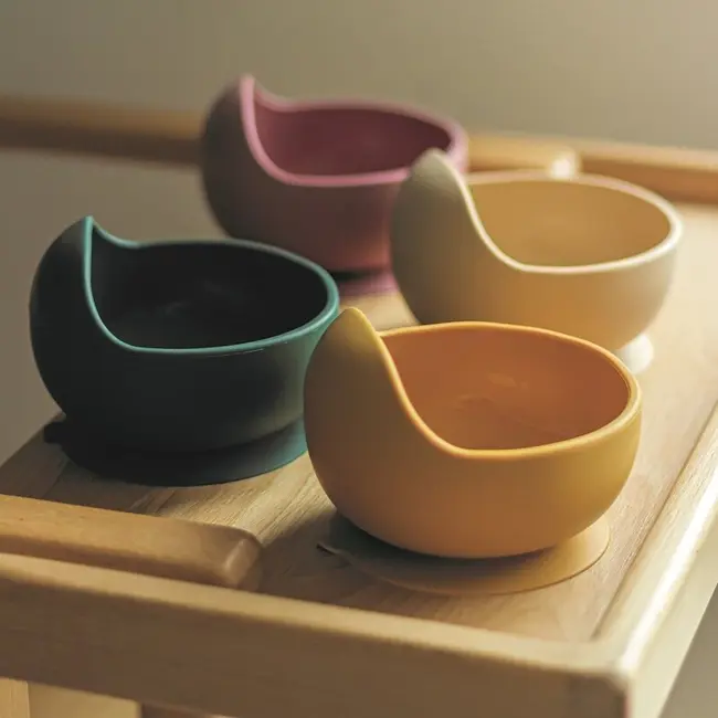 Petite&Mars - Bol din silicon fara BPA, Cu ventuza, TAKE&MATCH, 6 luni+, 350 ml, Roz BYN707820