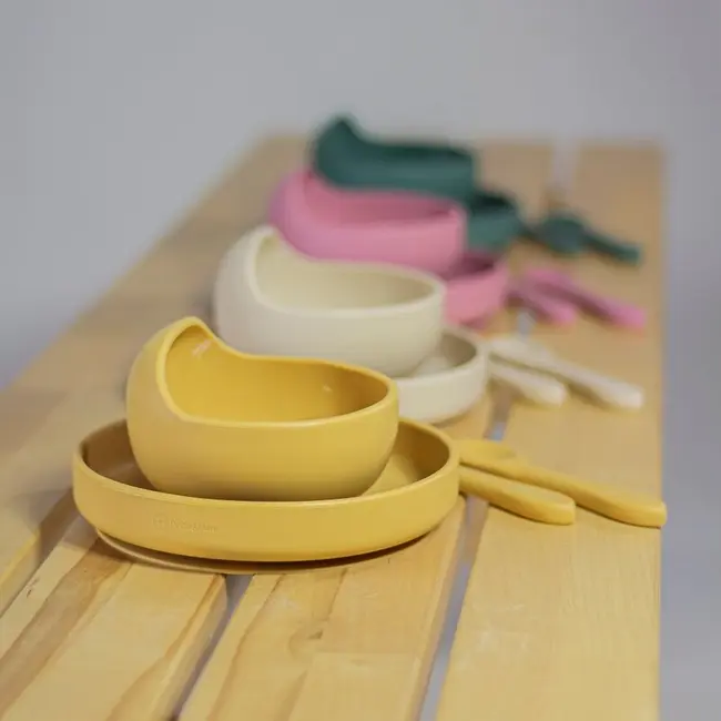 Petite&Mars - Farfurie din silicon fara BPA, Cu ventuza, TAKE&MATCH, 6 luni+, 400 ml, Roz BYN708820